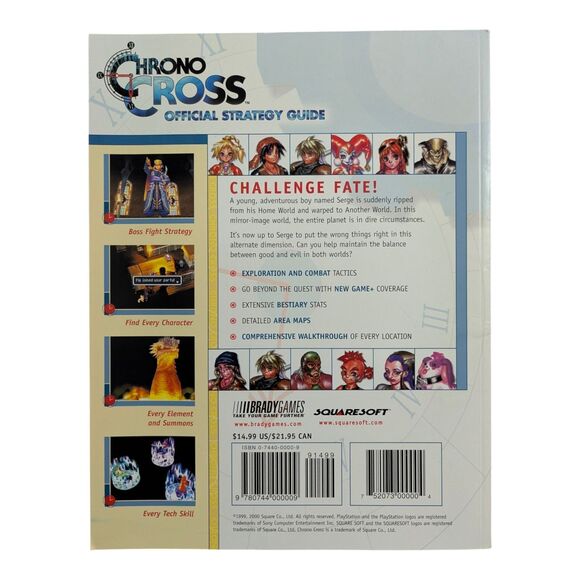 Chrono Cross Official Strategy Guide Brady Games Sony PlayStation Squaresoft - Picture 2 of 2
